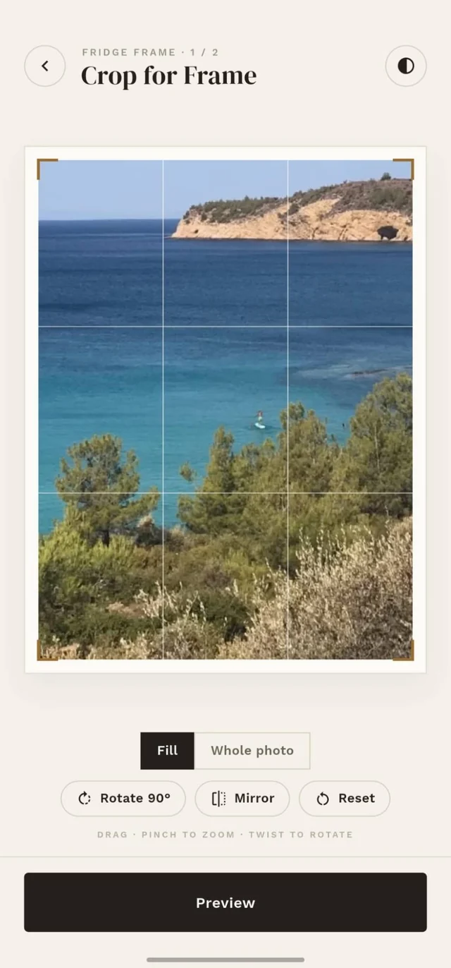 App screen: Crop