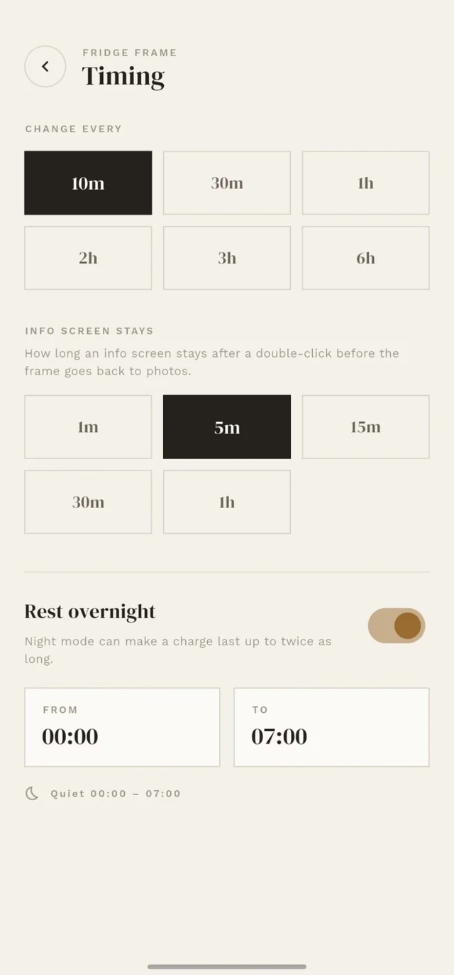 App screen: Set the pace